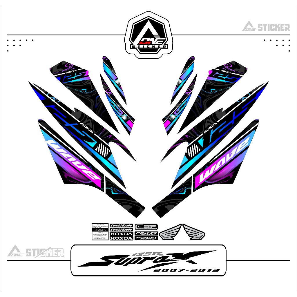 Jual STRIPING SUPRA X 125 / S3 / CW / SW / BARU / STIKER SUPRA ...