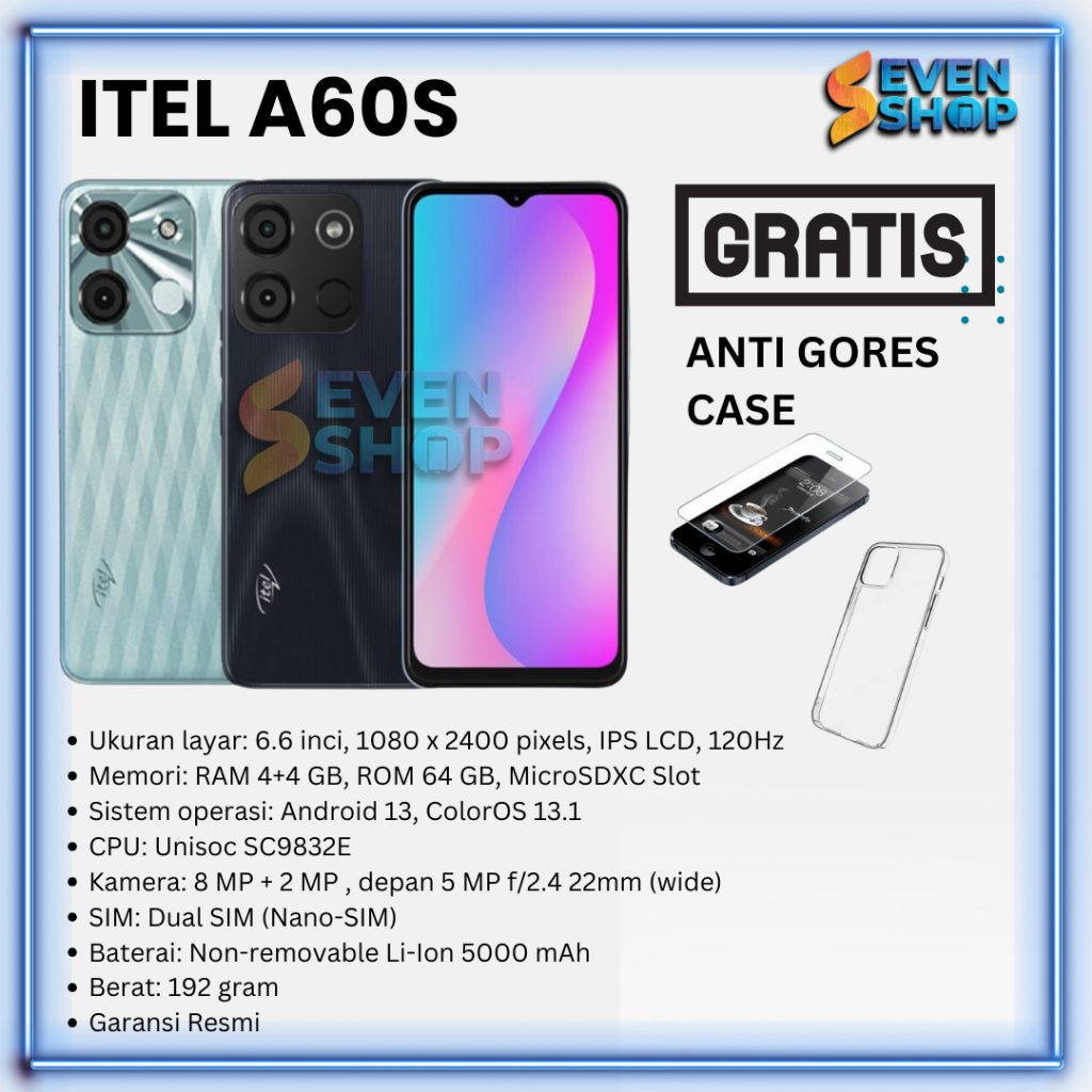 Jual Itel A60s GARANSI RESMI | Shopee Indonesia