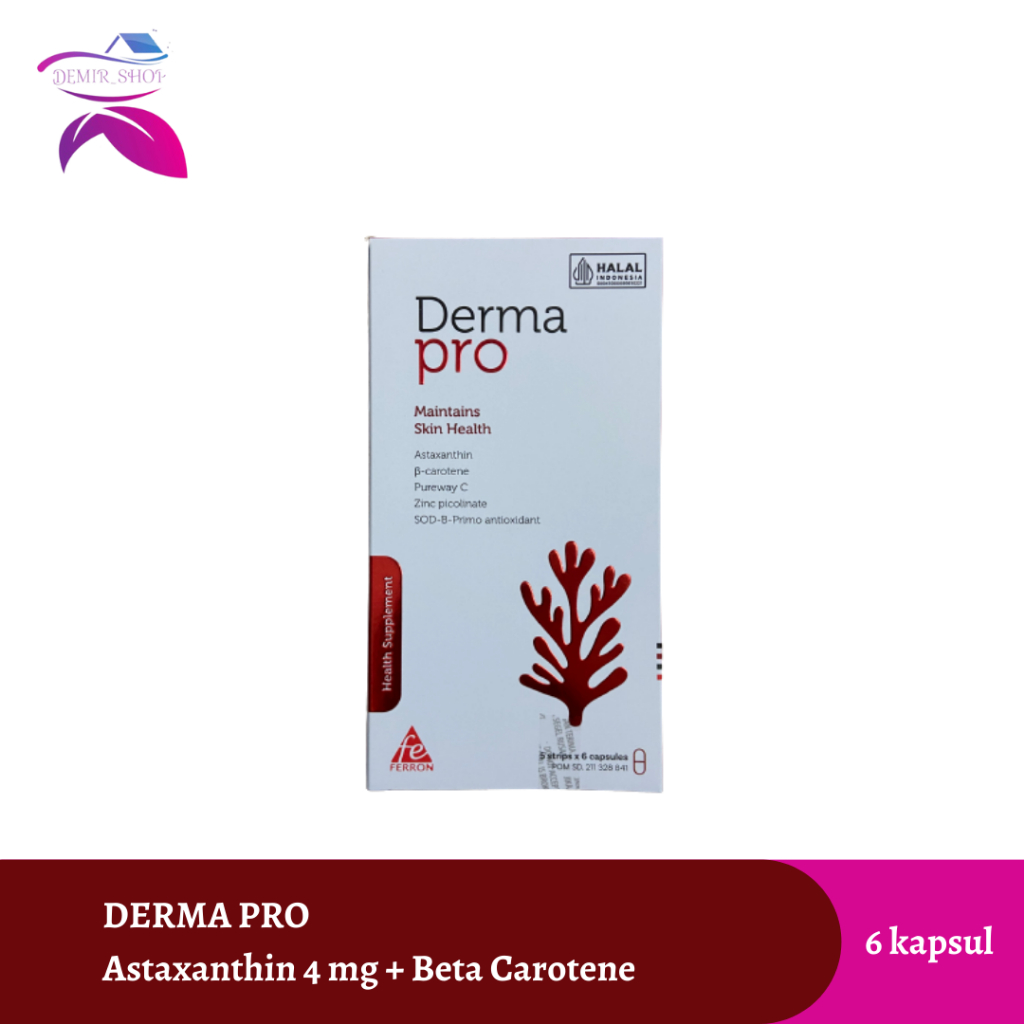 Jual DermaPro Kapsul Strip / Astaxanthin + Beta Carotene Shopee Indonesia