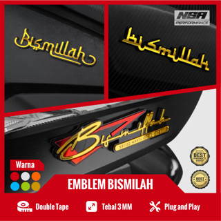 Jual Nsa Emblem Bismillah Stiker Bismillah Timbul Pcs Aksesoris Motor