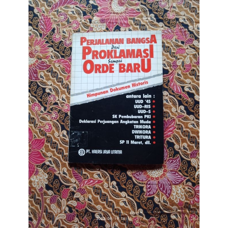 Jual Buku Sejarah, PERJALANAN BANGSA Dari PROKLAMASI Sampai ORDE BARU ...