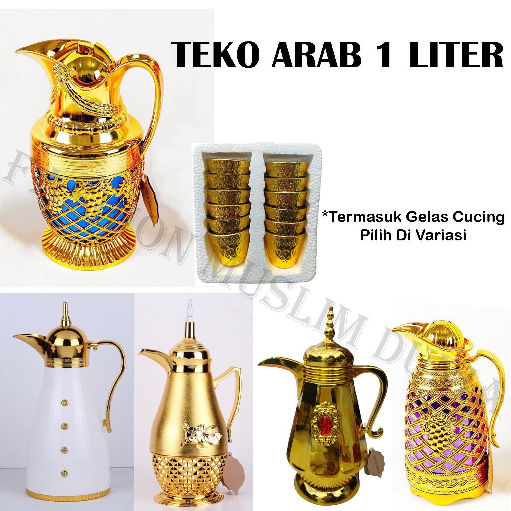 Jual Teko Arab 1 Liter Vacuum Flask / Termos Arab Air Zamzam Shopee