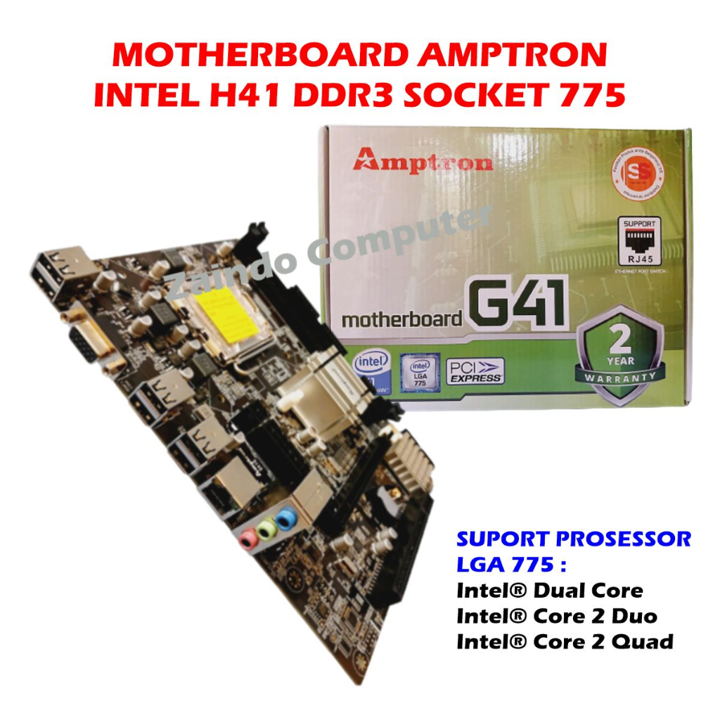 Jual Motherboard Intel G41 Amptron Ddr3 Lga 775 Mainboard G41 Sokcet