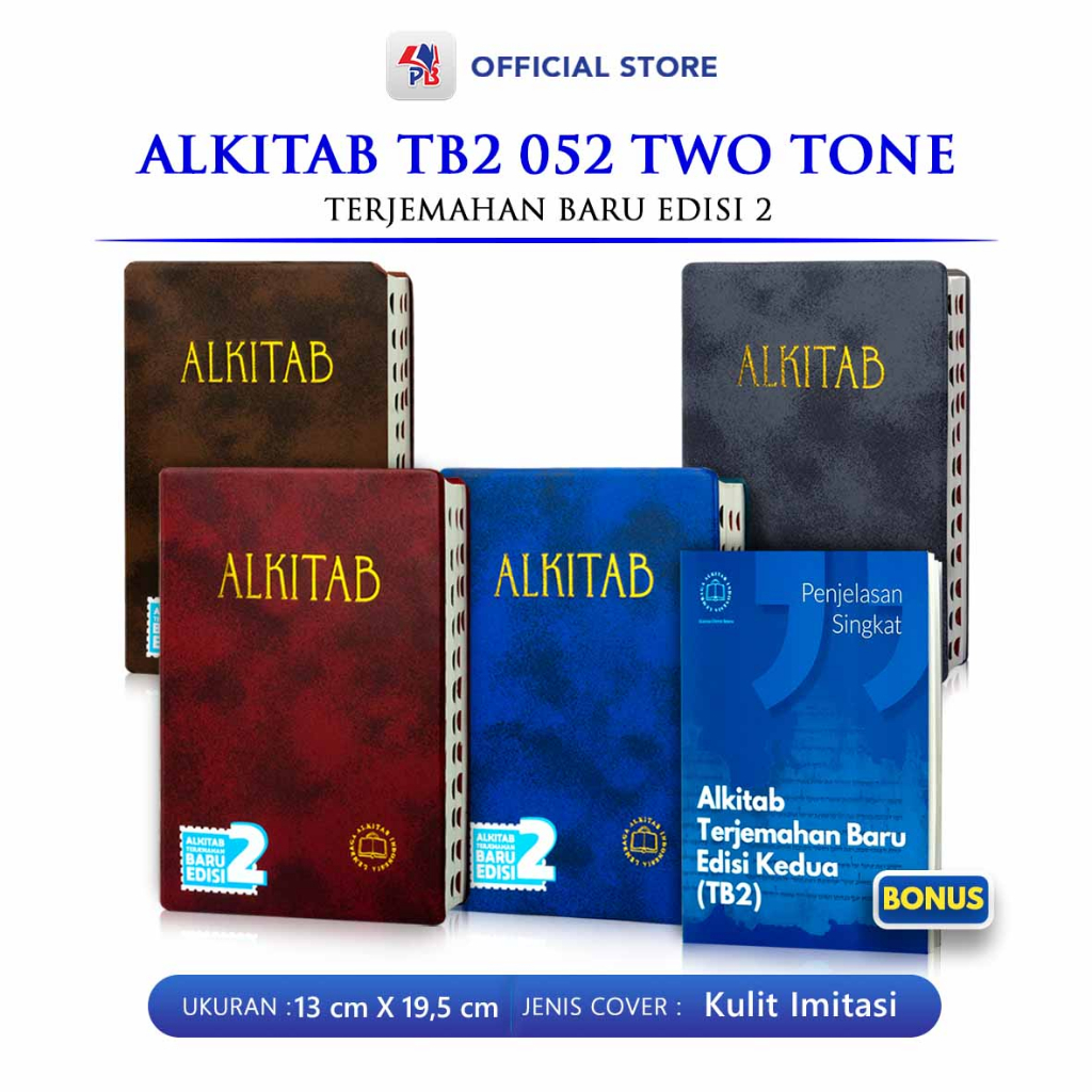 Jual Alkitab Kristen Terjemahan Baru Tb2 052 Two Tone Besar Alkitab