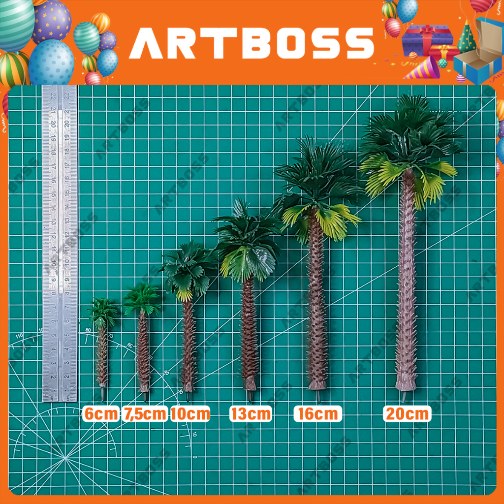 Jual Pohon Palem Tropis Maket Miniatur Diorama Tropical Palm Tree