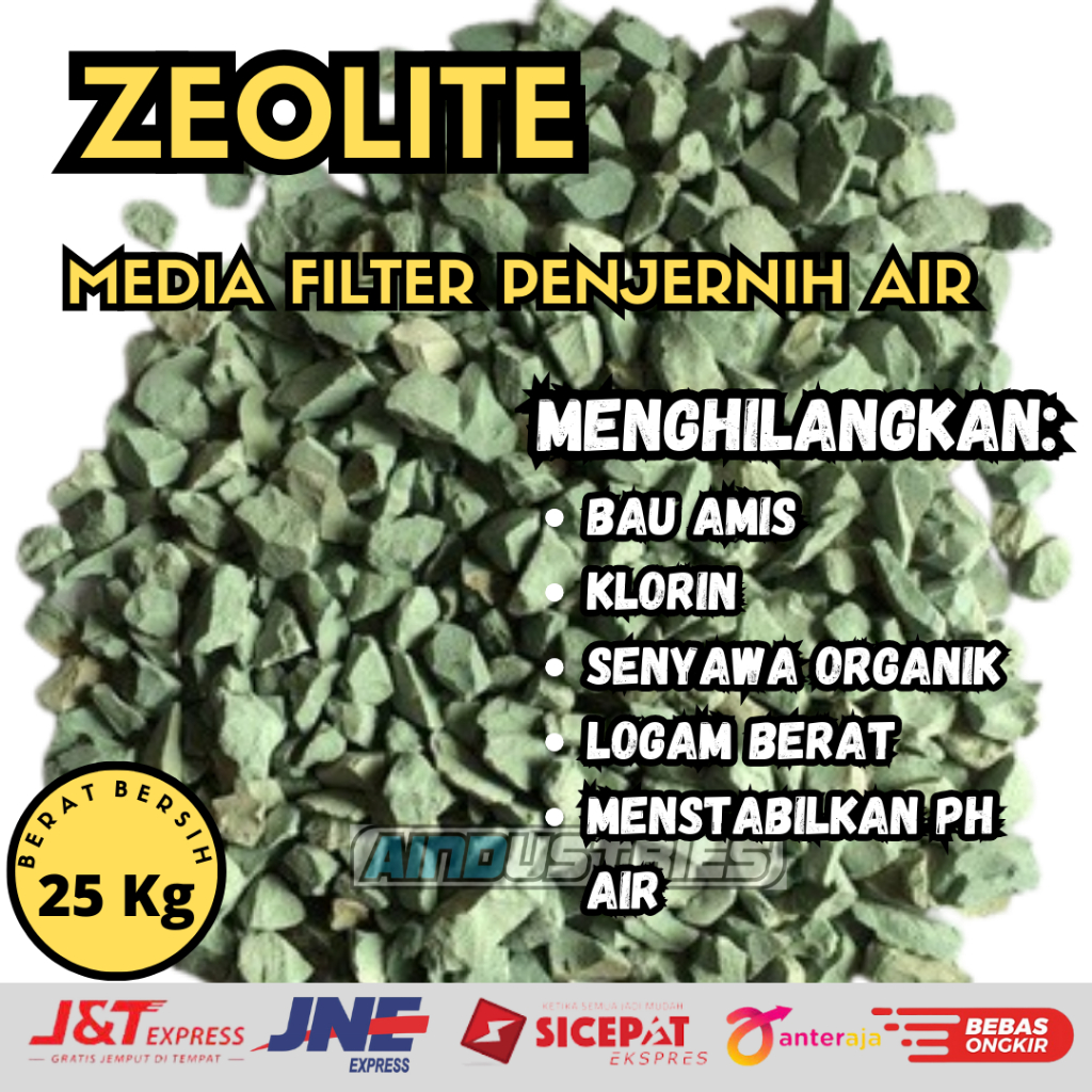 Jual Batu Zeolite Penjernih Air 25Kg Filter Air Bau Amis Klorin