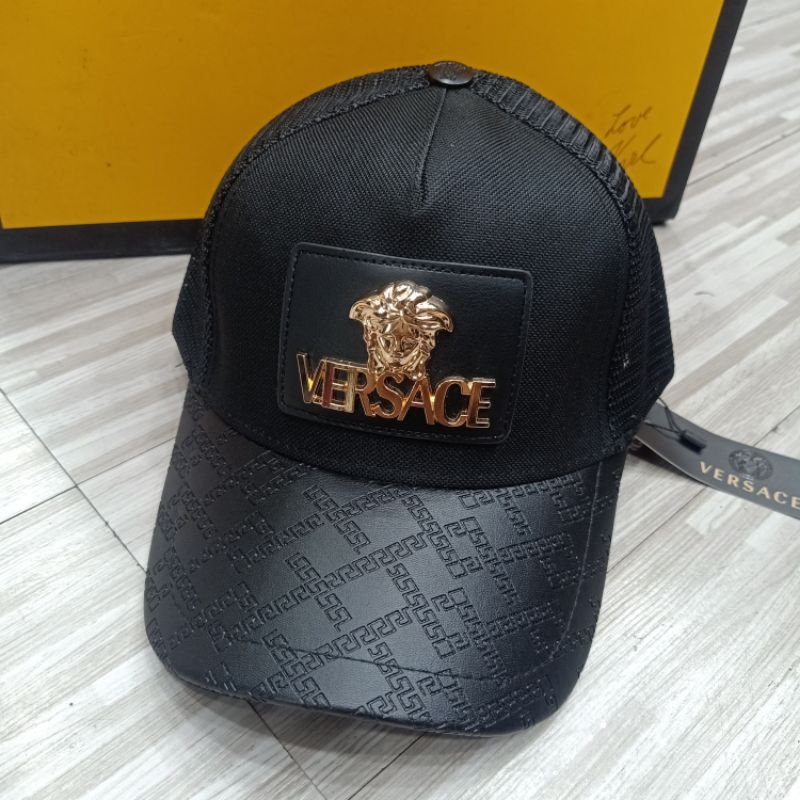 Jual Topi Baseball Versace logo besi gold topi Trucker Import Unisex ...