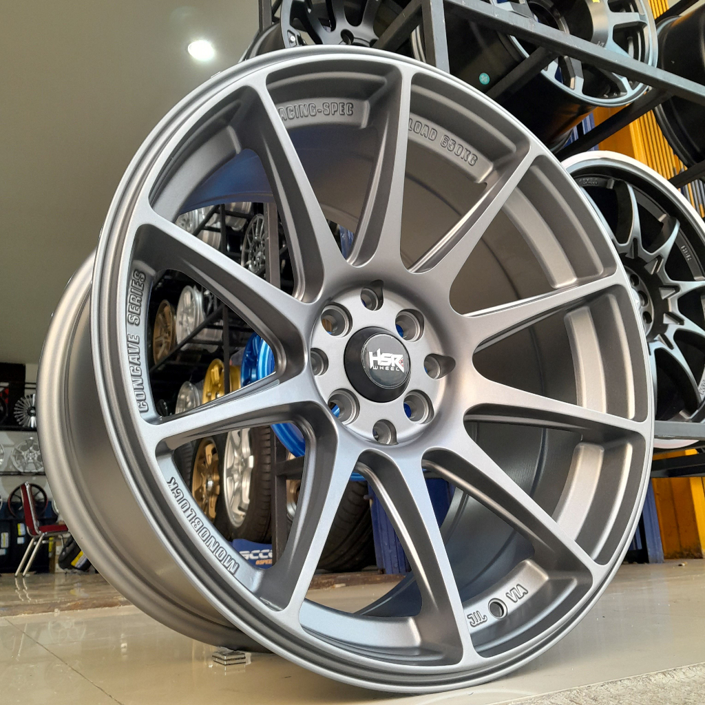 Jual HSR Shinjuku R17 Lebar 7,5/9 Baut 4 Grey Velg Pelek Mobil Ring 17 ...