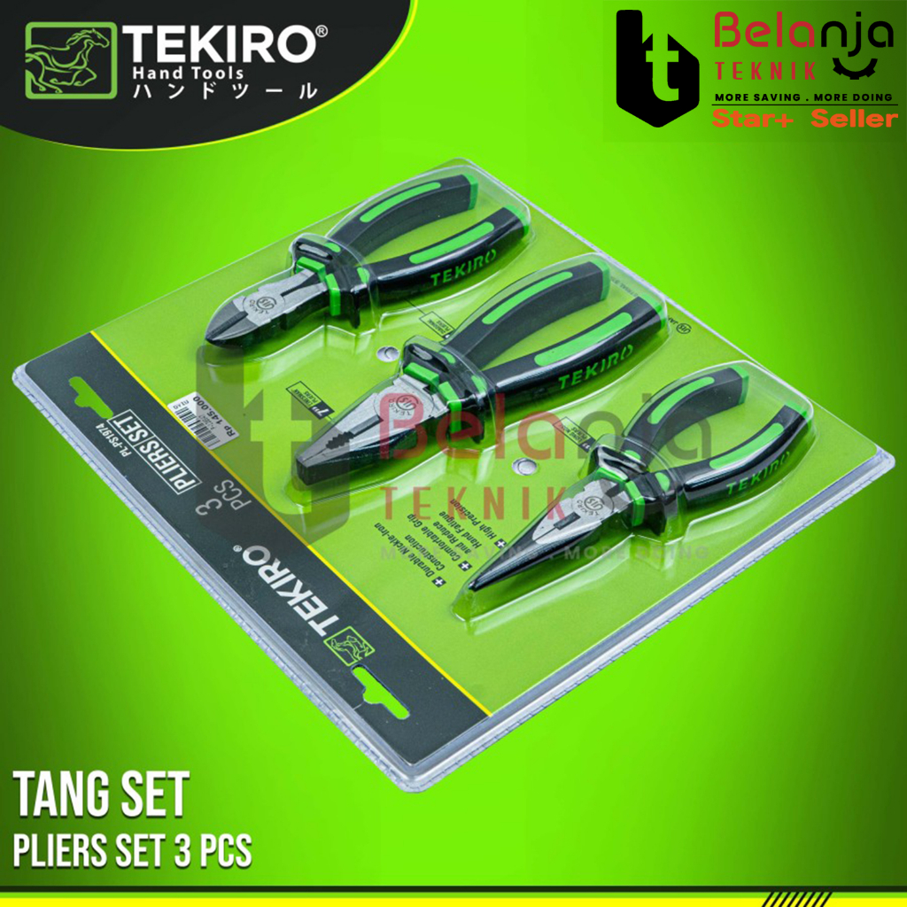 Jual Tekiro Tang Set Kombinasi 7 Lancip 6 Potong 6 Inch Pliers Set 3 ...