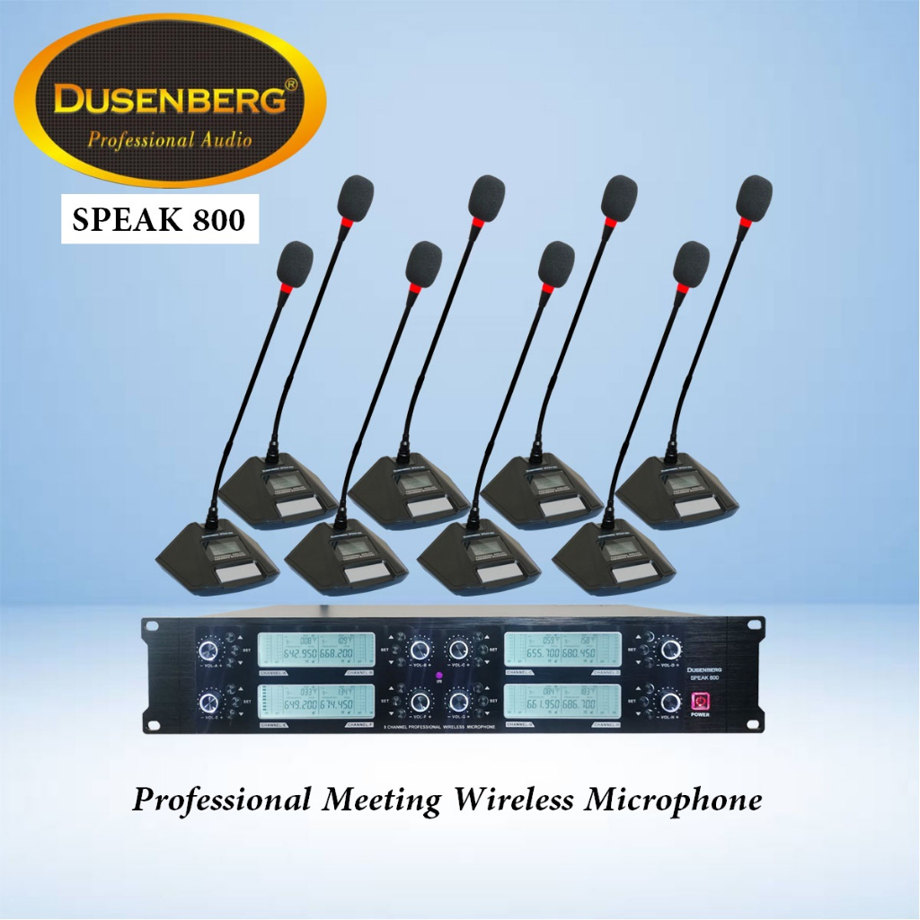 Jual Mic Meja Wireless Conference DusenBerg Speak 800 Multi Frequency 8 ...