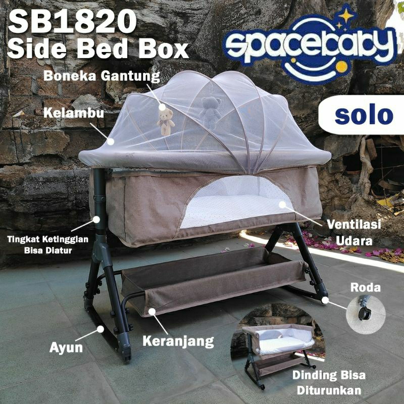 Jual Bed Side Box SB1820 Space Baby Box Tempat Tidur Bayi Samping Ranjang Shopee Indonesia