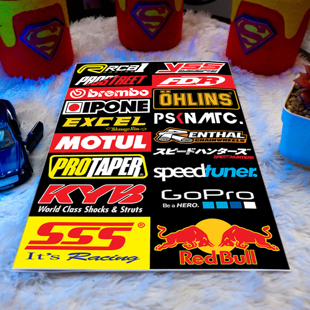 Jual Stiker Pack Sponsor Racing, Stiker Motor, Sticker Motor, Stiker ...