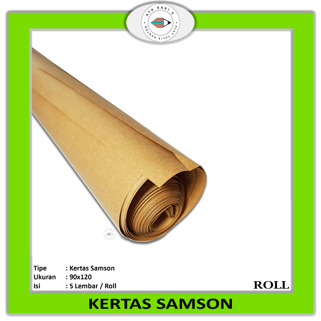 Jual Samson Kertas Samson Coklat Tebal 90 X 120 Cm Per 5 Lembar Roll Shopee Indonesia 