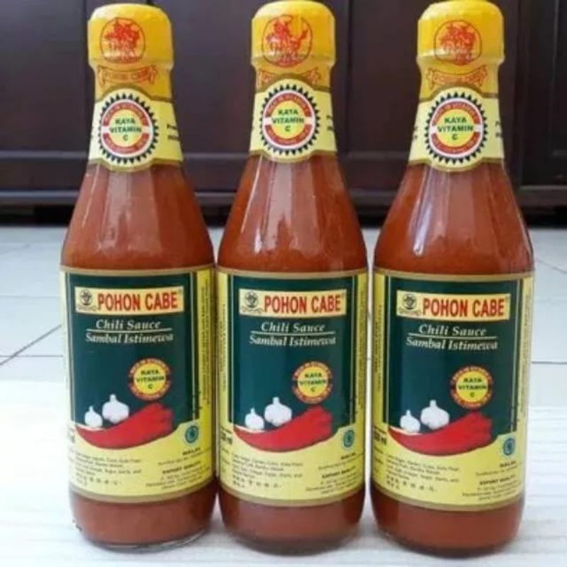 Jual Sambal Pohon Cabe 330ml Halal Tanpa Pewarna Original Shopee Indonesia 