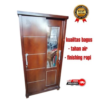 Jual lemari sliding minimalis 2 pintu tebal rapi | Shopee Indonesia