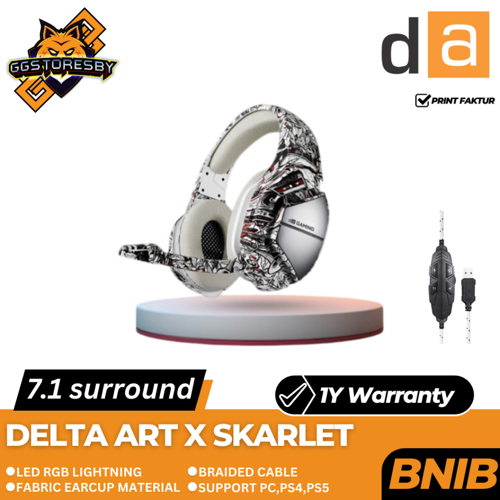 Jual DIGITAL ALLIANCE DELTA ART X SKARLET 7.1 Gaming Headset Shopee