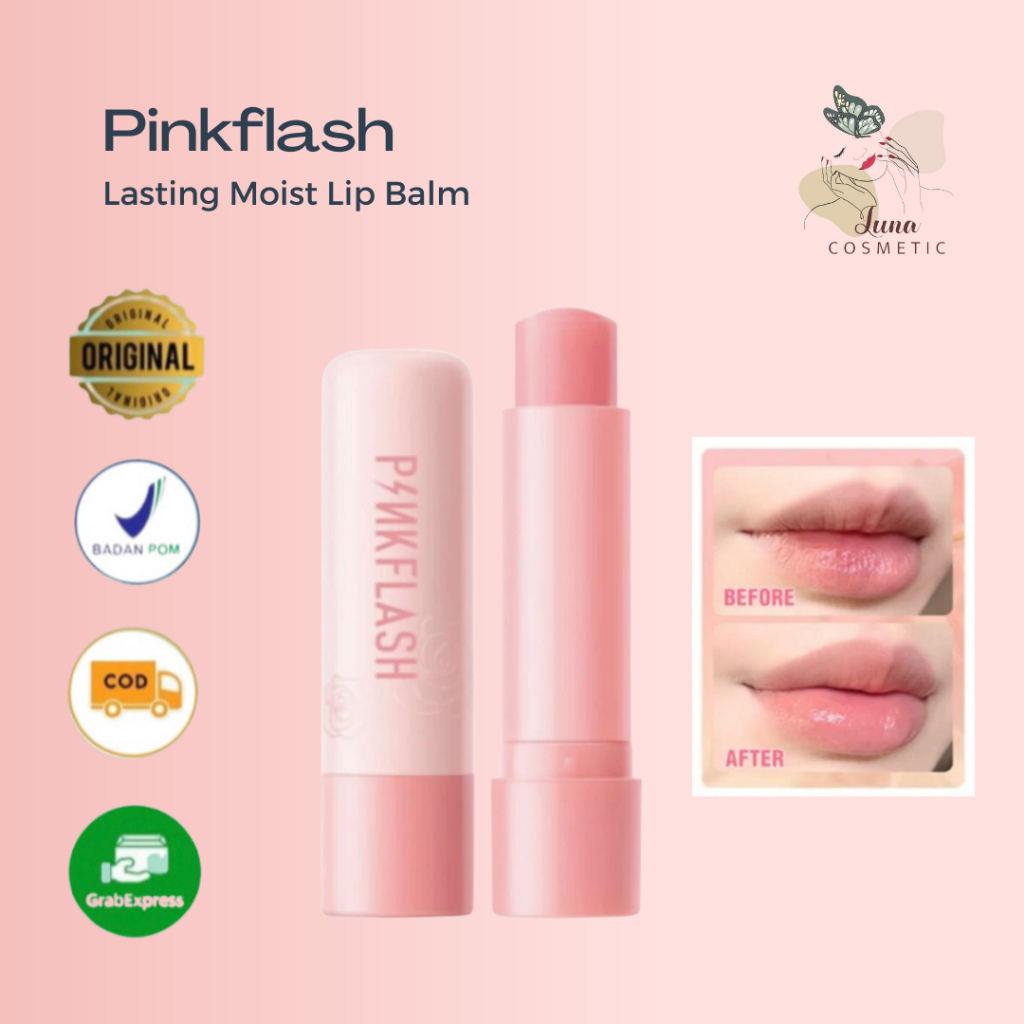 Jual PINKFLASH Lip Balm Lasting Moist Lip Care Deep Hydration 4 Natural