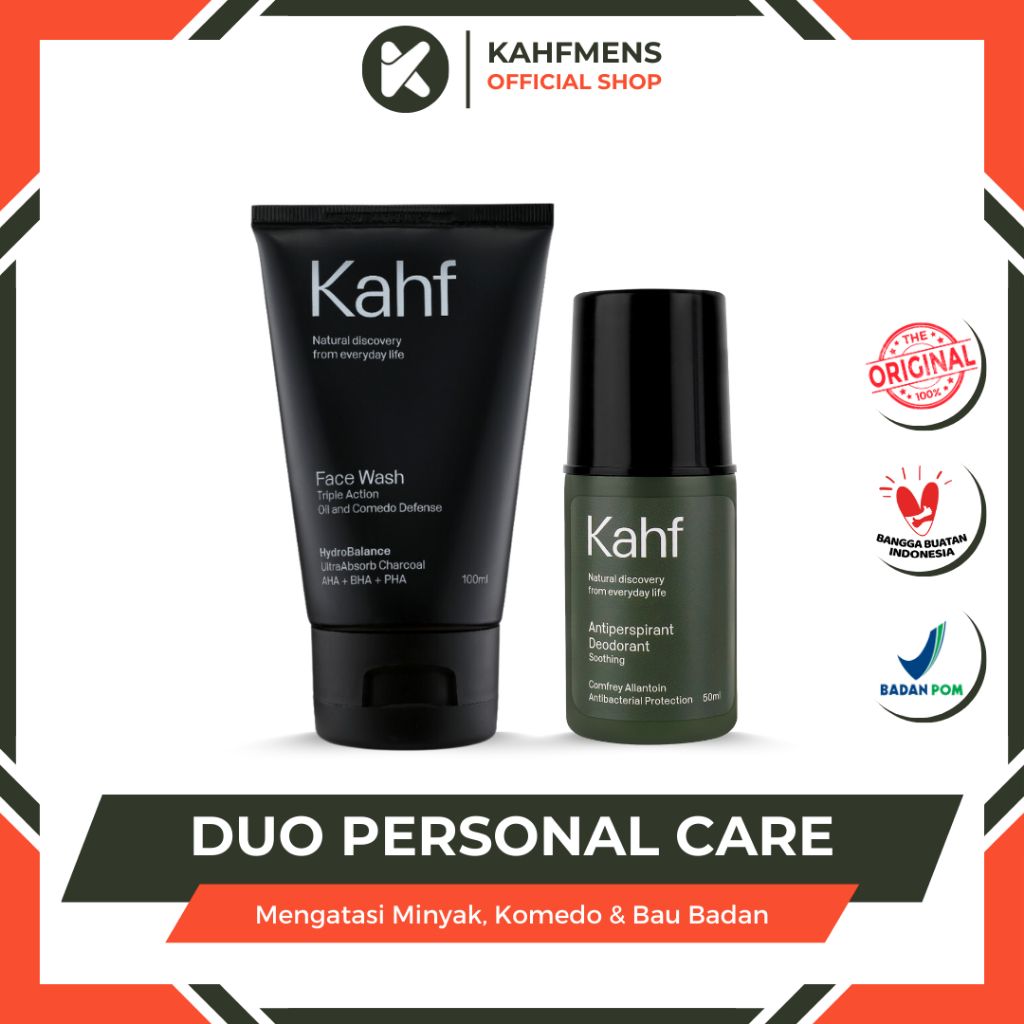 Jual Kahf Paket Personal Care Pria Triple Action Oil and Comedo Defense