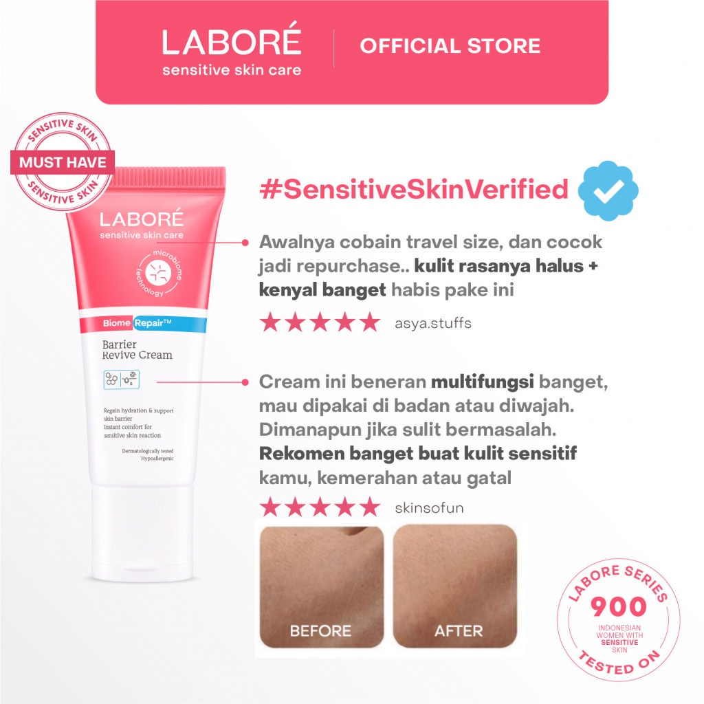 Jual Labore Sensitive Skincare Biome Repair Barrier Revive Cream 10ml ...