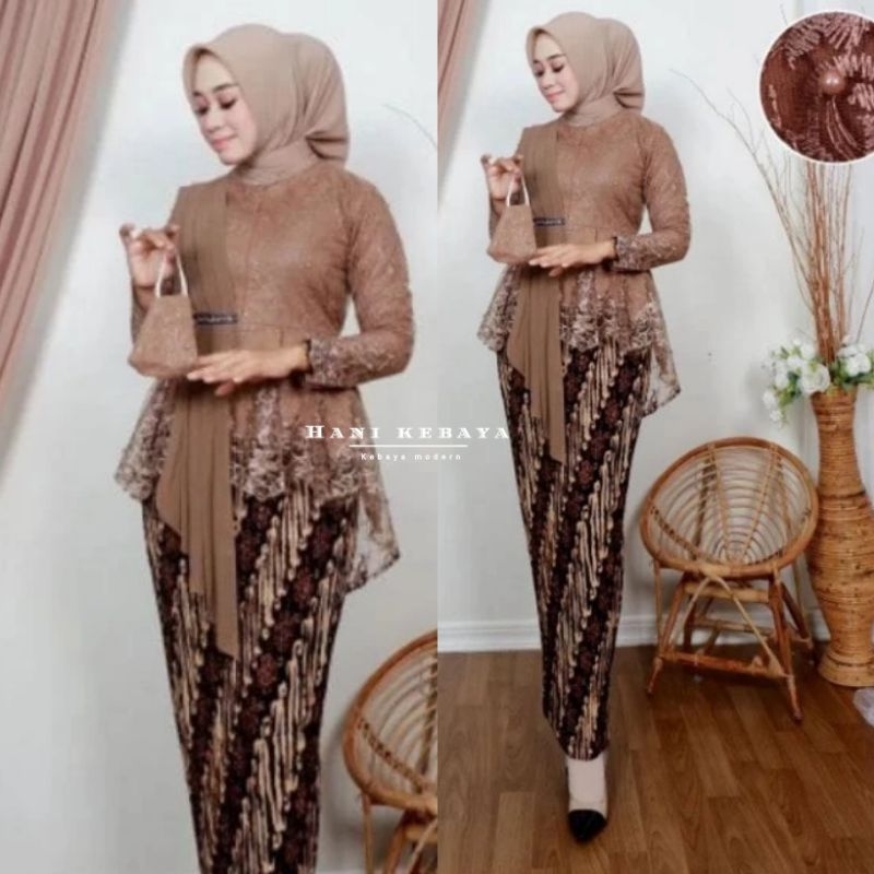 Jual Set Kebaya Aurora Selendang Rok Prisket Kebaya Wisuda Wanita Baju ...