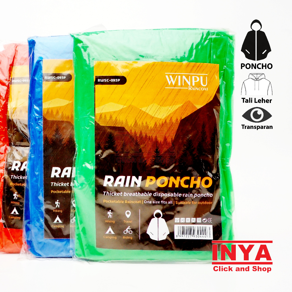 Jual Jas Hujan Poncho Winpu - Poncho Raincoat | Shopee Indonesia