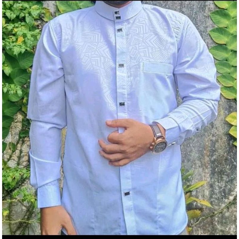 Jual Kemeja Koko Kemko Sultan Embos Terbaru Baju Muslim Pria Terbaru Shopee Indonesia