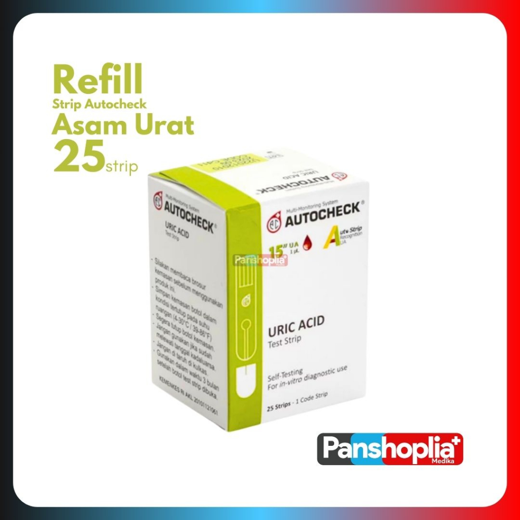 Jual STRIP AUTOCHECK ASAM URAT TEST STRIP ISI 25 l AUTO CHECK STRIP ...