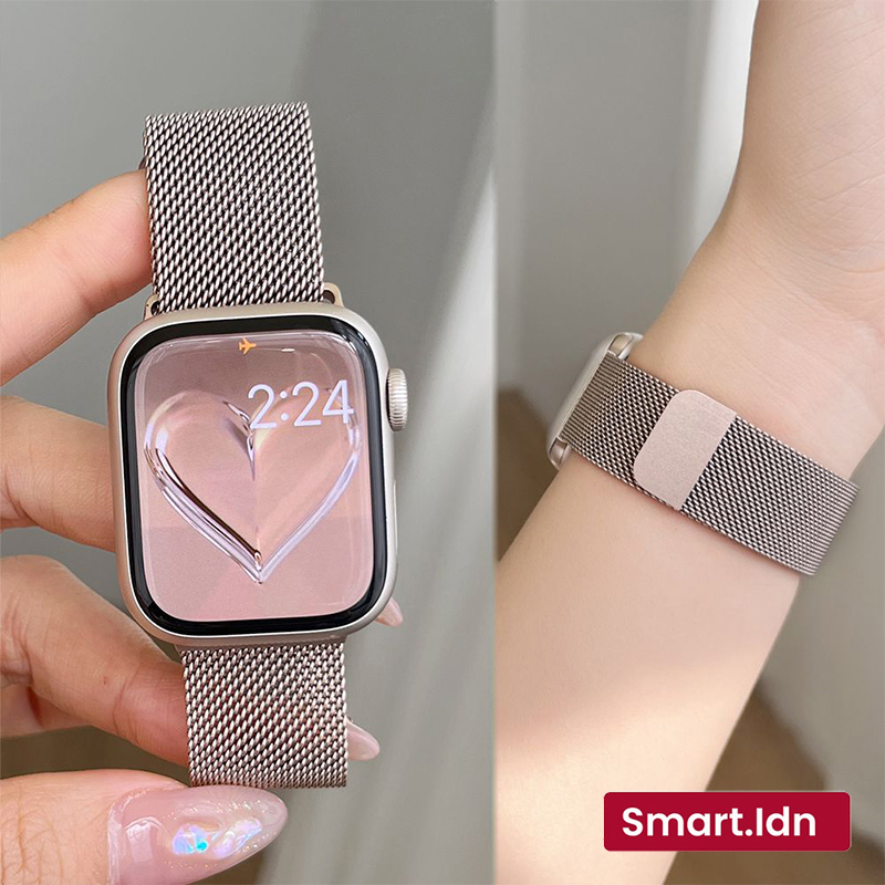 Jual Strap Apple Watch Stainless Steel Milanese Loop S9 49mm Band
