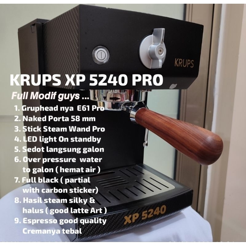 Jual Mesin Kopi Krups Xp Full Modif Grup Head E Pro Naked Porta