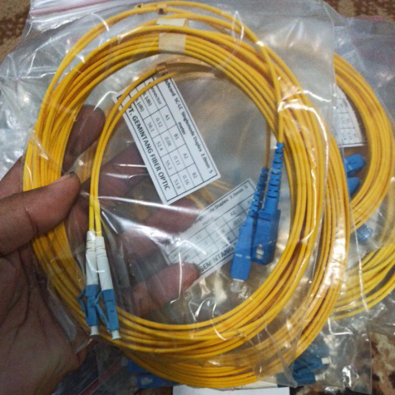 Jual patchcore sc upc to lc upc sm duplex 2.0mm panjang 2.5m / 3m / 5m ...