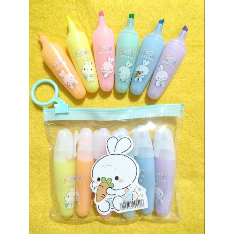 Jual STABILO MINI ISI 6 WARNA / HIGHLIGHTER (1 SET) | Shopee Indonesia