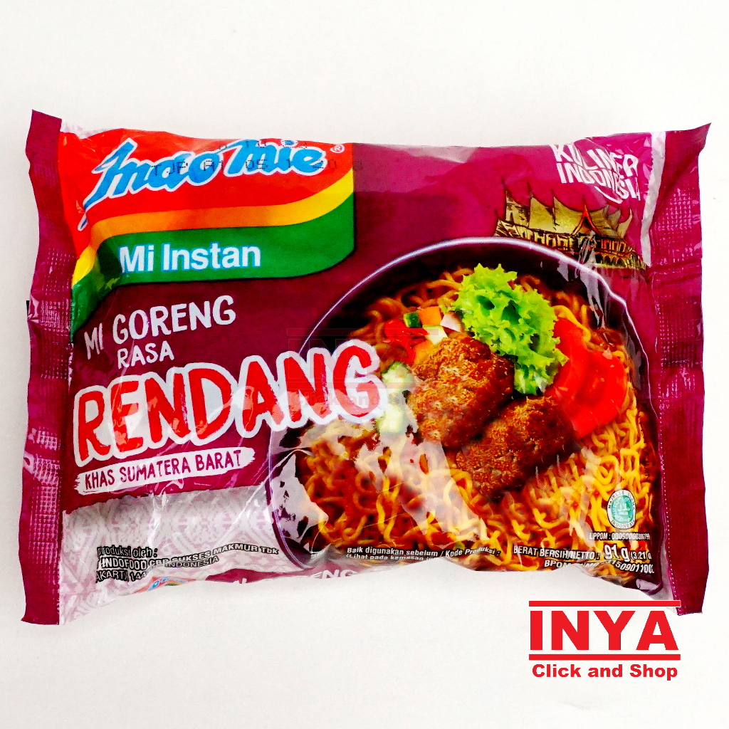Jual Indomie Mi Goreng Rasa Rendang 91gr - Intsant Noodles | Shopee ...