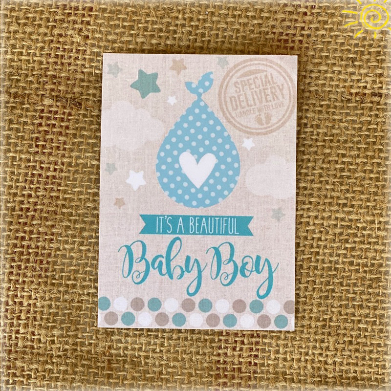 Jual 1pcs sticker hampers welcome baby / sticker welcome baby boy baby ...
