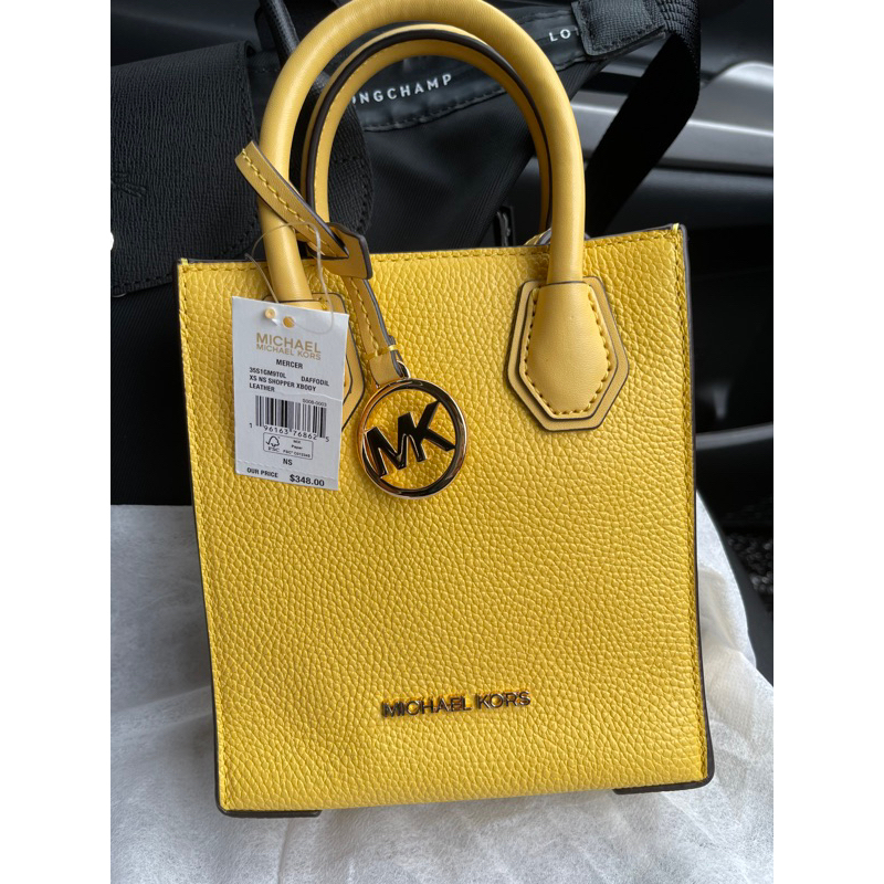 Michael Kors Charlotte Large 3-in-1 Tote Crossbody Handbag Daffodil Yellow  MK