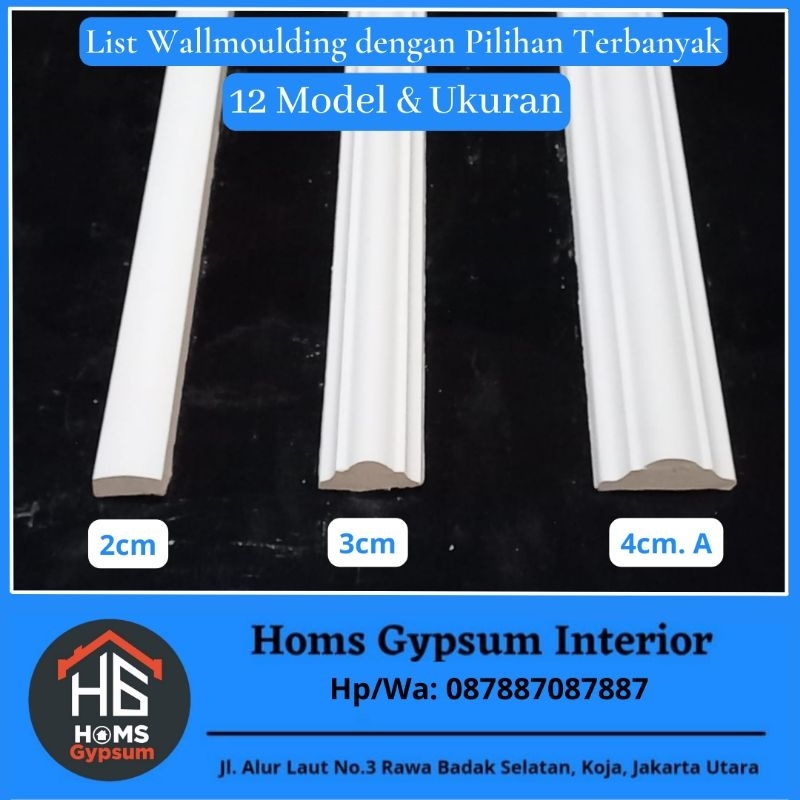 Jual List gypsum wallmoulding / Lis gypsum wallmoulding / list