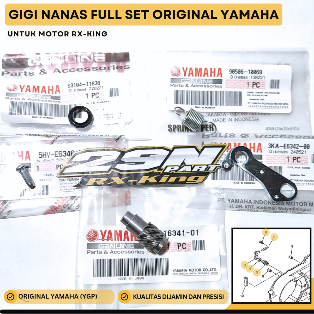 Jual TUAS GIGI NANAS SET / drek kopling RX KING RXKing rxs rxk SET