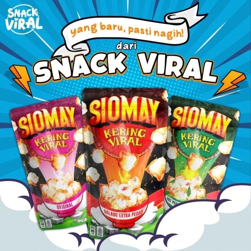 Jual Snack Viral Siomay Kering Viral 50gr 3 Variant Rasa Shopee