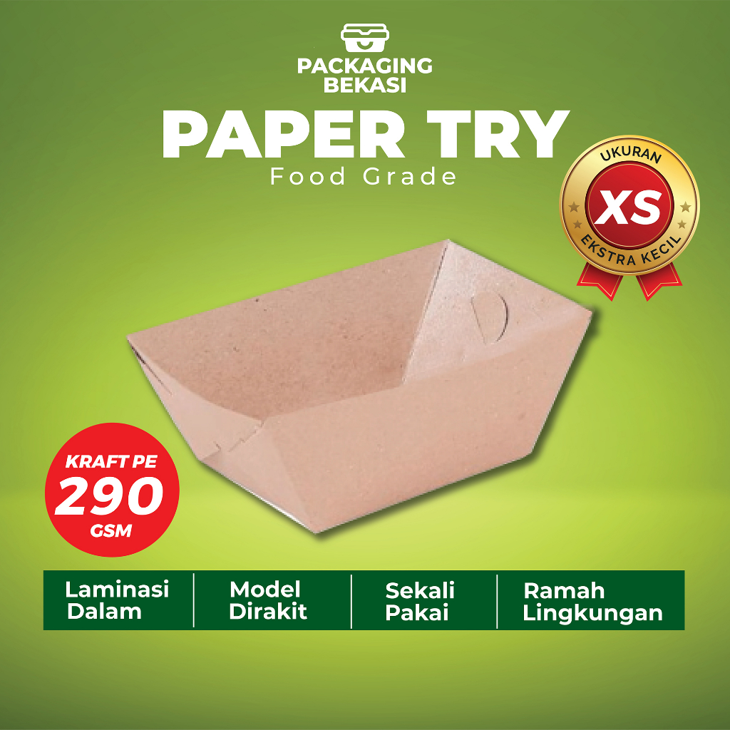 Jual Paper Tray / Tray kertas / Food Paper Tray Shopee Indonesia