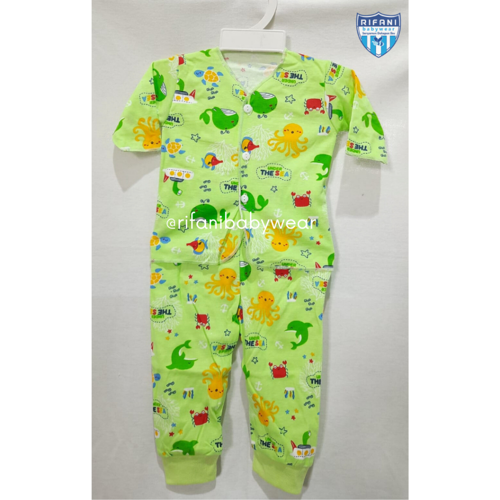 Jual RIFANI Setelan Baju Neci Bayi Lengan Panjang Premium Ukuran 0-3 ...