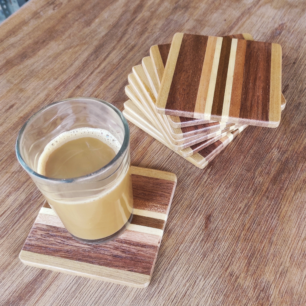 Jual Tatakan Gelas Kayu Wooden Coaster 001 Shopee Indonesia 0305