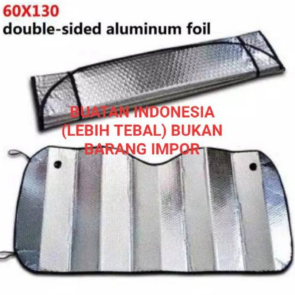 Jual Pelindung Kaca Depan Mobil Anti Panas Alumunium Foil Tebal