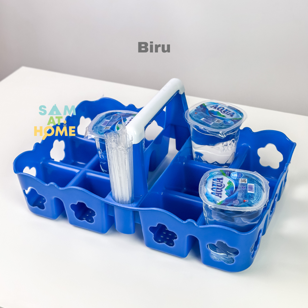 Jual Rak Keranjang Tempat Rak Air Mineral -16 Aqua Gelas Plastik Star ...