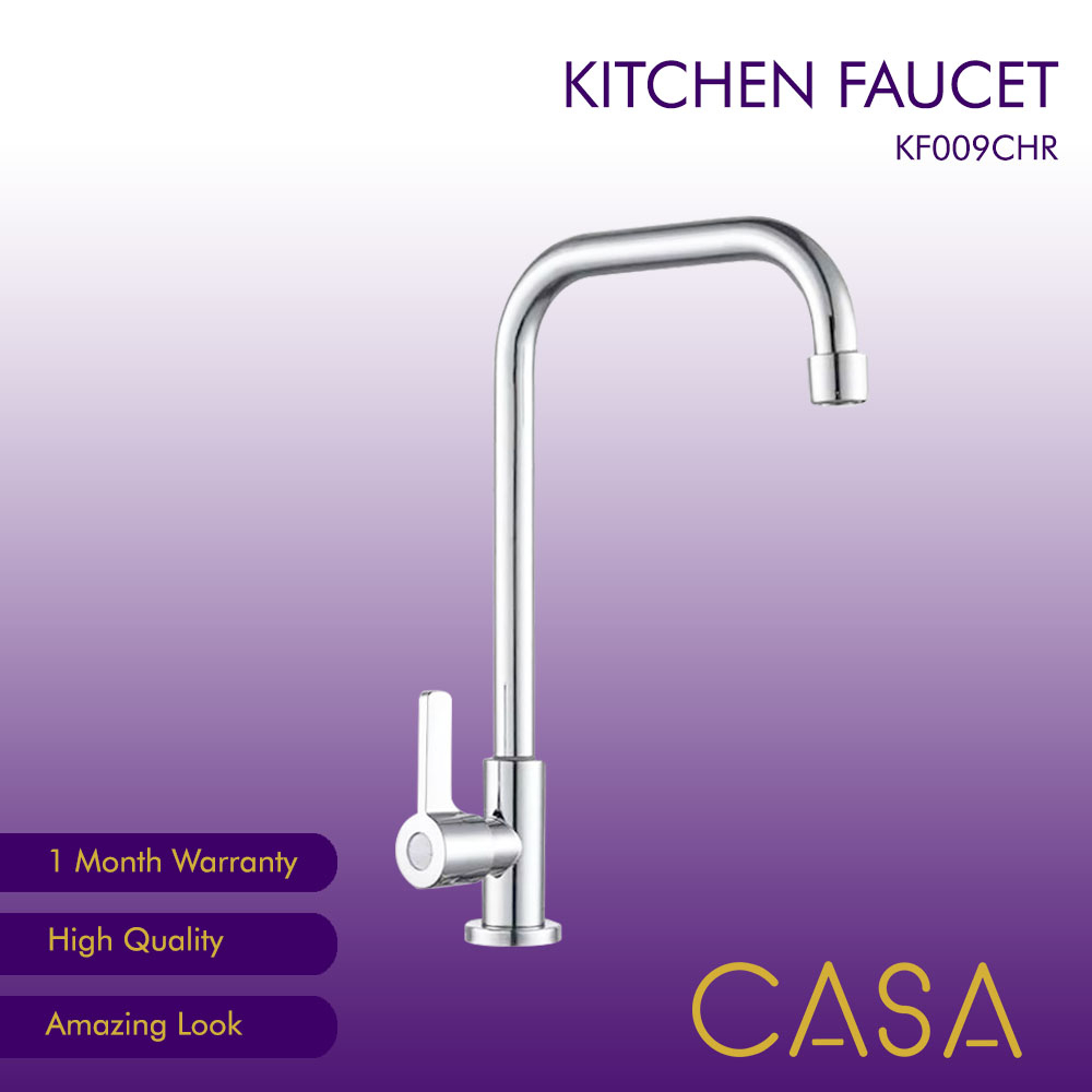 Jual CASA Sink Kitchen Faucet Kran Angsa Chrome KF009CHR Shopee Indonesia