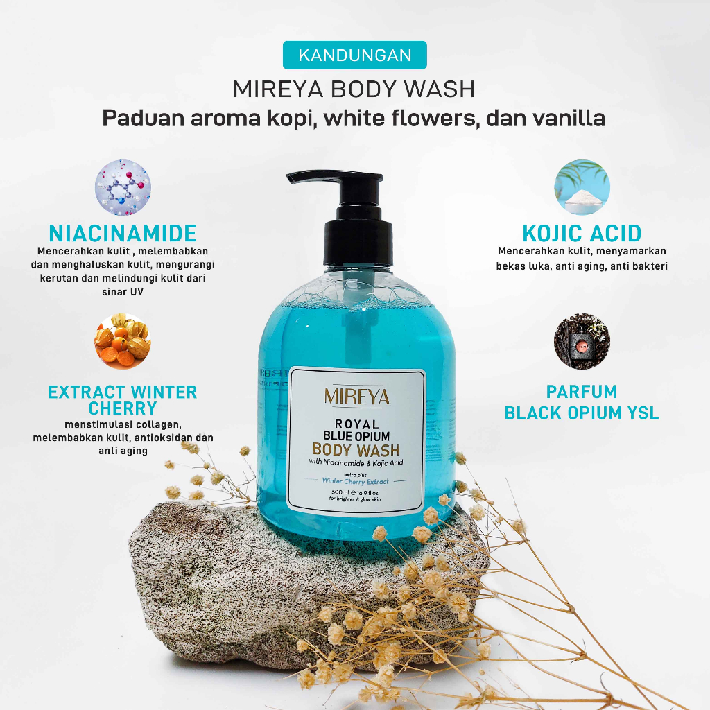 Jual [500ML BASMI JERAWAT BADAN] Mireya Royal Body Wash with