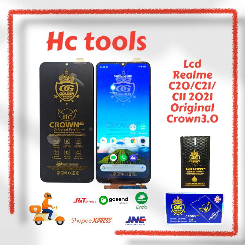 Jual LCD TOUCHSCREEN REALME C20 RMX3063/C21 RMX3201/C11 2021 ORIGINAL ...