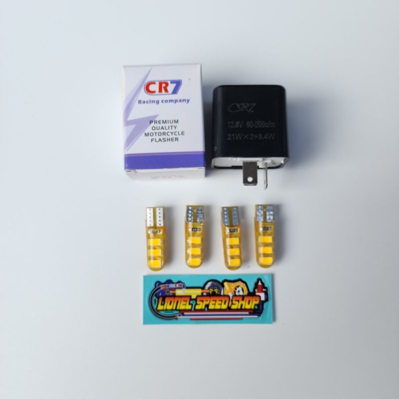 Jual Lampu sein jelly led plus flasher CR7 lampu sein motor led