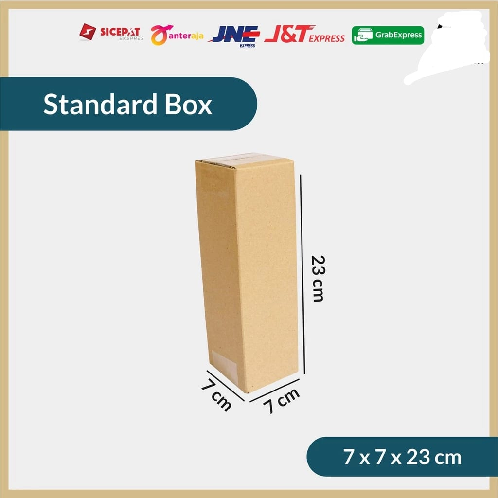 Jual Kardus Box Packing Dus 23 X 7 X 7 Cm Karton Tebal Coklat Botol