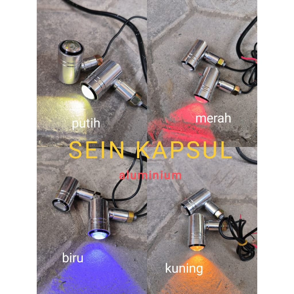 Jual Lampu Sen Sein Reteng Riting Model Palu Led Kapsul Aluminium Crom Shopee Indonesia