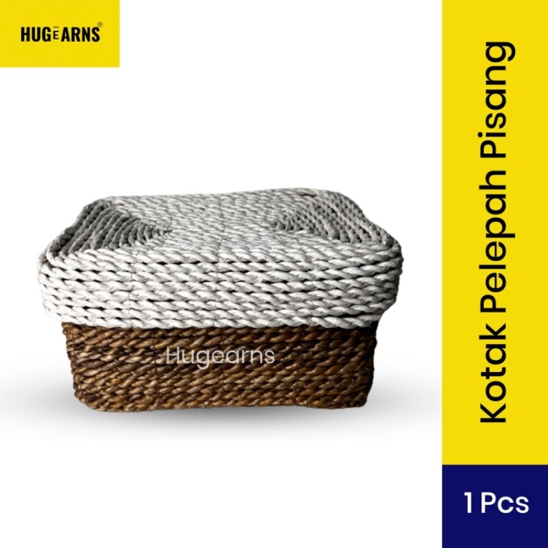Jual Hugearns - Kotak Pelepah Pisang Aesthetic Premium Keranjang Rotan