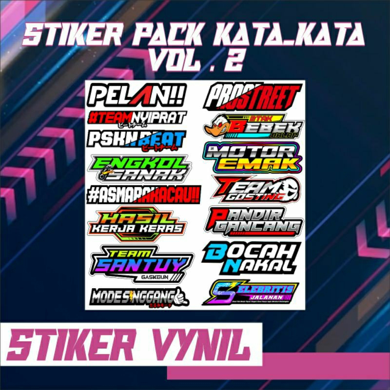 Jual STIKER PIW PIW VIRAL KATA-KATA RACING KEKINIAN | Shopee Indonesia